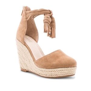 RAYE SUEDE ESPADRILLE WEDGES W TASSEL